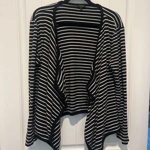 Talbots - size L cardigan. Black with white stripes. Excellent condition